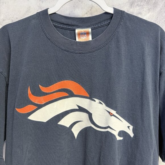 Vintage Denver Broncos Jake Plummer T Shirt Mens XL Blue - Picture 1 of 15